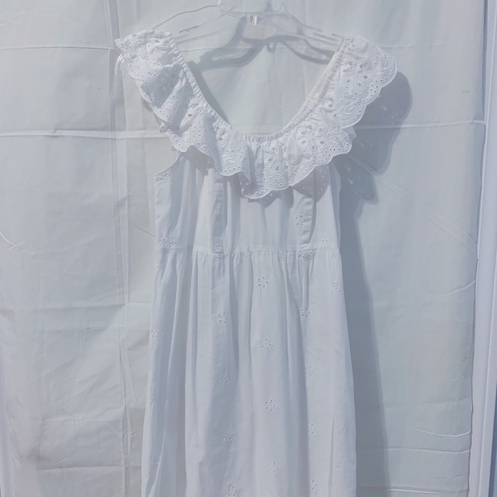Loft/Ann Taylor cotton summer dress peasant collar